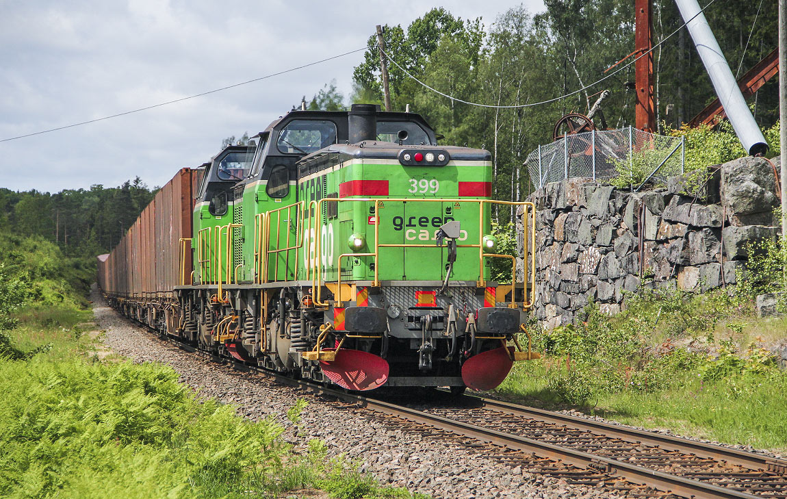 Bild: Godståg 6127 Älmhult-Olofström i Gylsboda 2017