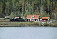 Bild: Café Ångloket vid Kusfors (gamla sträckningen)
