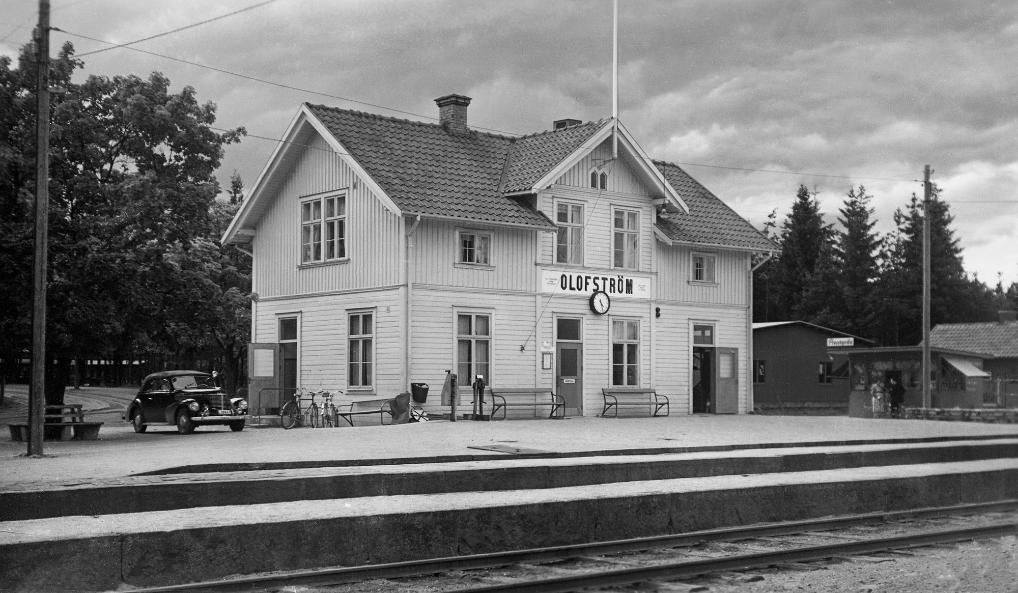 Bild: Stationen i Olofström 1955