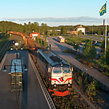 Bild: Vedtåg med Tågab TMZ 108 passerar Åtvidaberg 2005