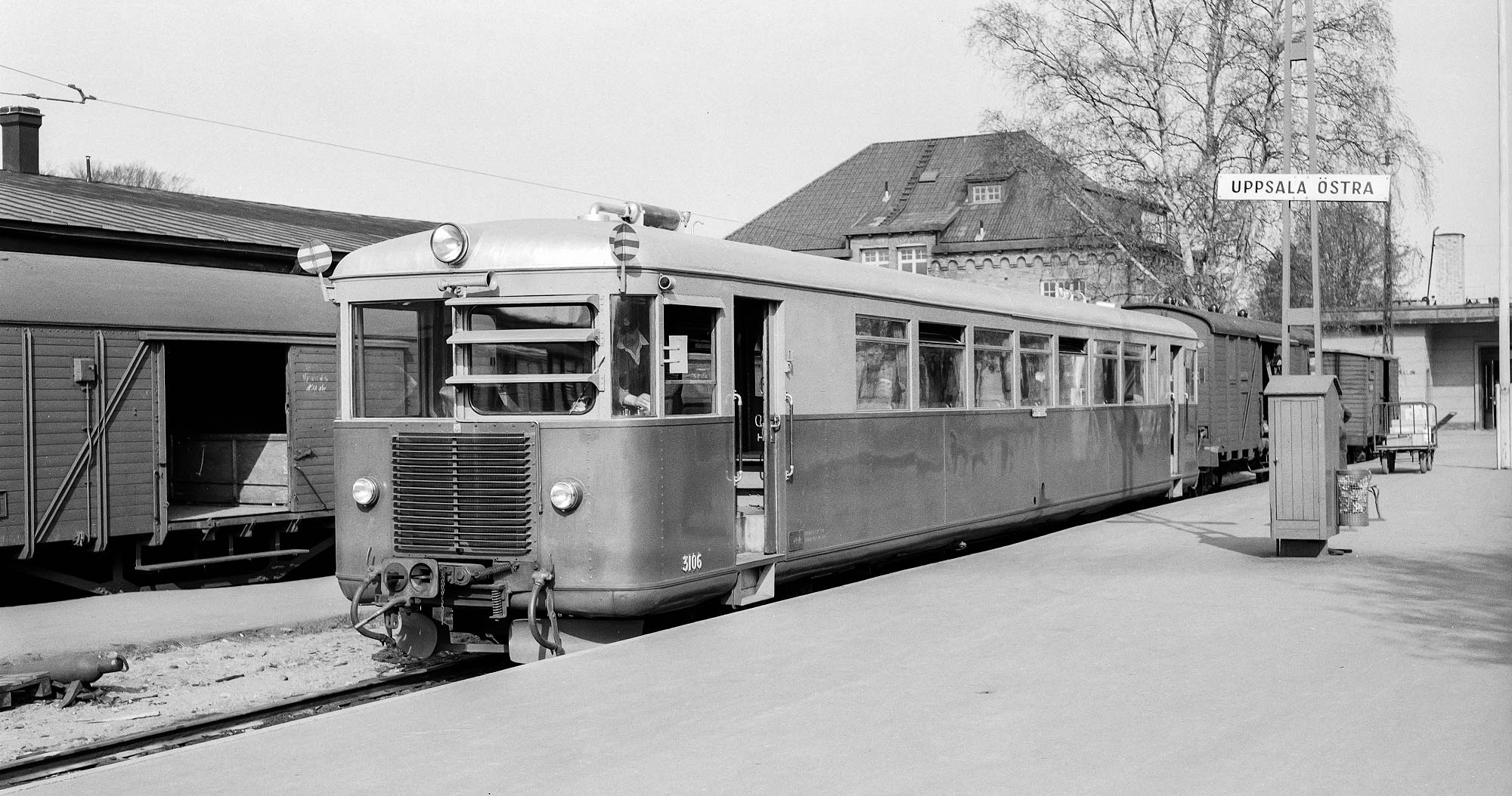 SRJ motorvagn 3106 på Uppsala Ö 1960