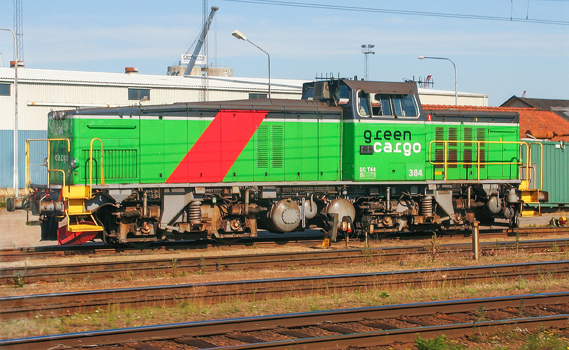 Bild: Green Cargo T44 384 i Varberg 2005
