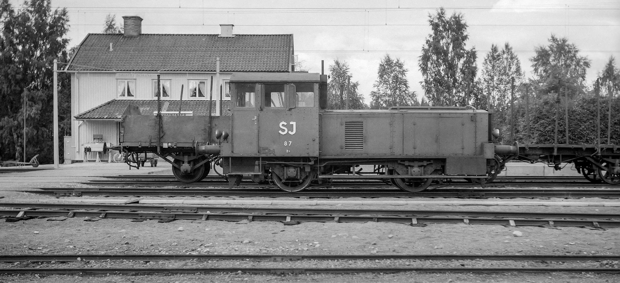 Bild: SJ Z3 87 i Harmånger 1958
