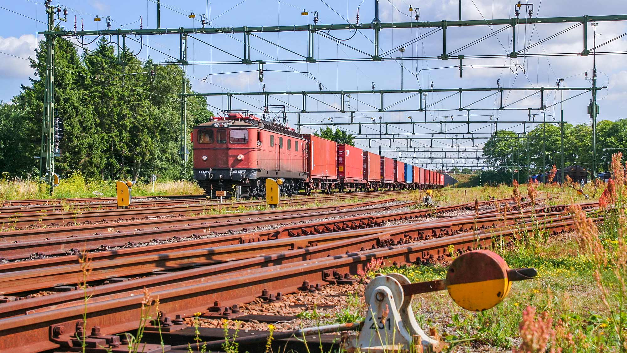 Bild: Tåg på Kristianstad godsbangård